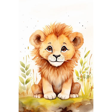 Lion Watercolor Canvas